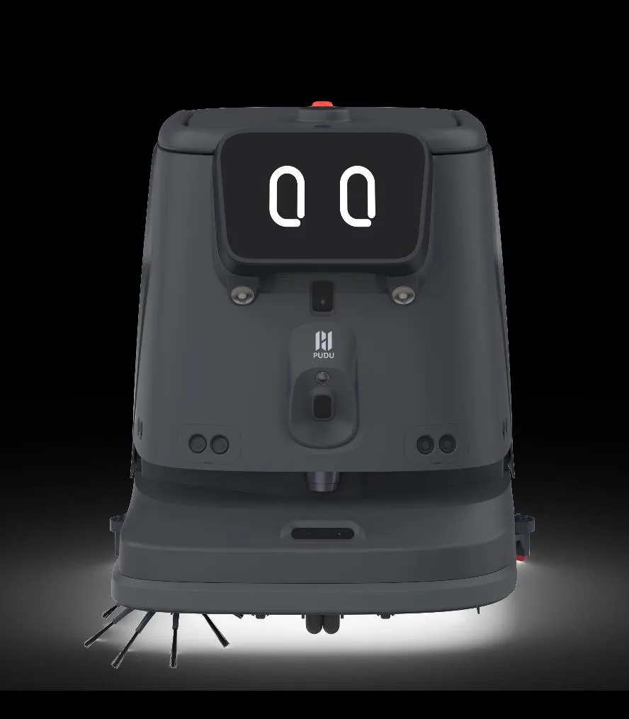 Pudu CC1 Pro autonomous cleaning robot, front view
