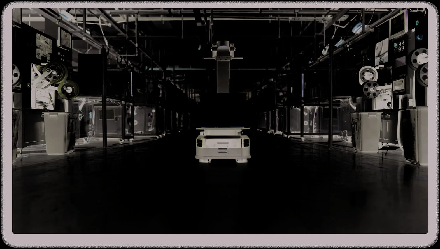 Pudu T Series robot carrying a load through a facility