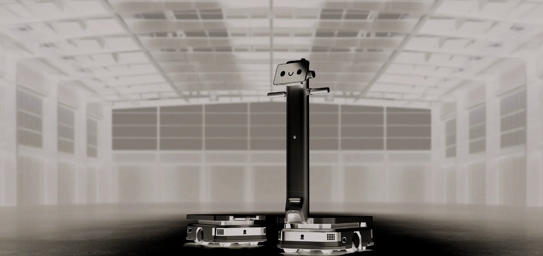 Pudu T Series transport robots on a facility floor